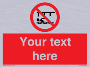 Custom Do not swim in the vicinity of piers